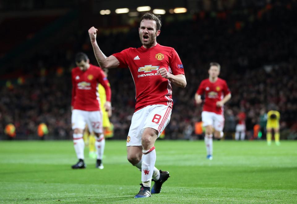  Mata celebrates his decisive strike