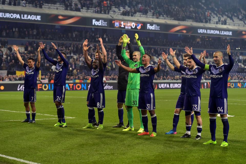  Anderlecht are also in the last eight with a 2-0 aggregate win over APOEL