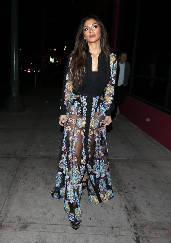  Just hours earlier the singer turned heads as she arrived at Beso restaurant in Hollywood, showcasing her sartorial savvy in a colourful outfit