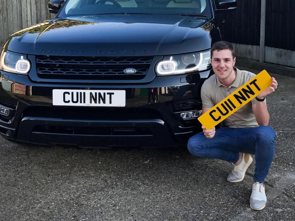  Number plate dealer Jake Smith holds reg that resembles an extremely rude word