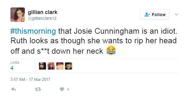  It was clear Ruth wasn't keen on Josie to viewers