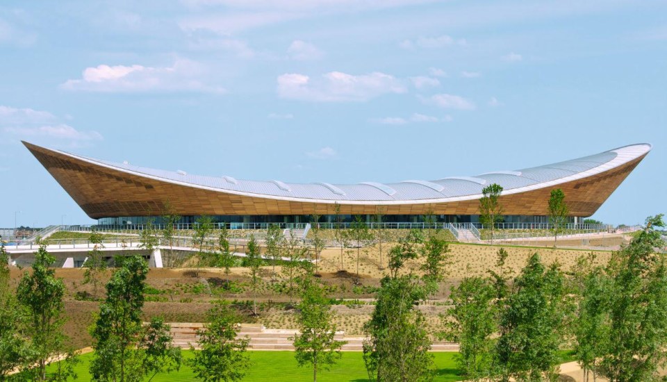 Known as the ‘Pringle’ for its distinctive wooden roof, this 6,000-seater velodrome was built for the London 2012 Olympics 