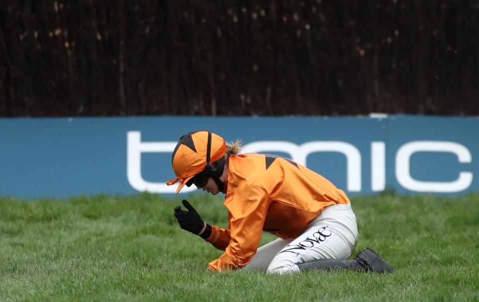  Lizzie Kelly was left devastated after falling at the second fence