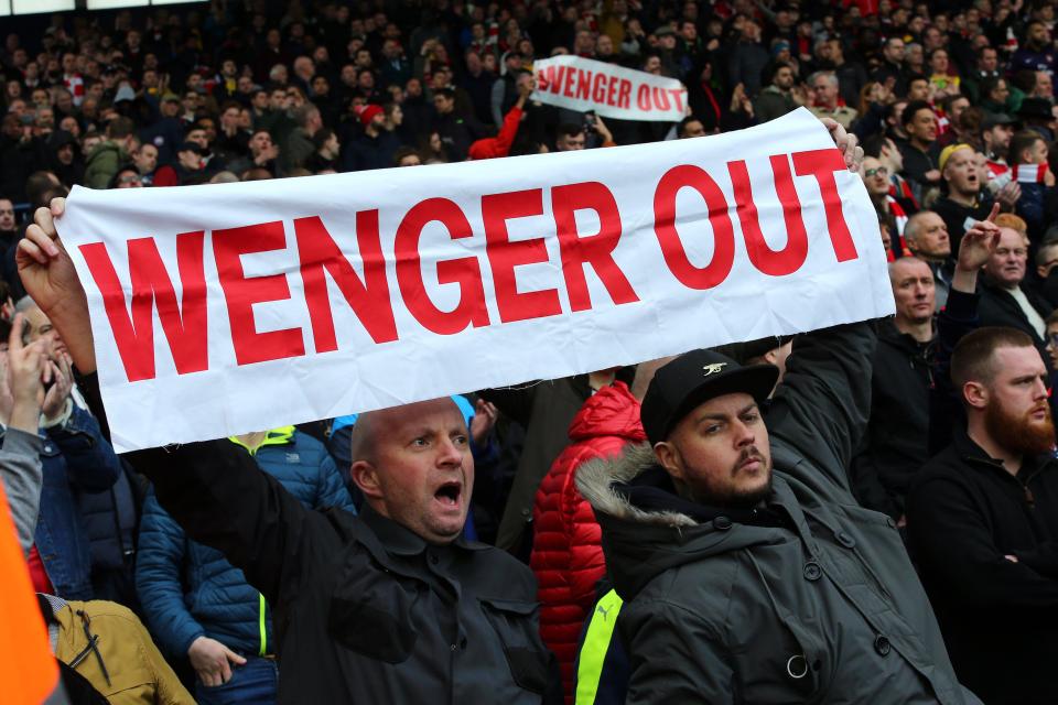  Anti-Wenger protests have been intensifying at Arsenal