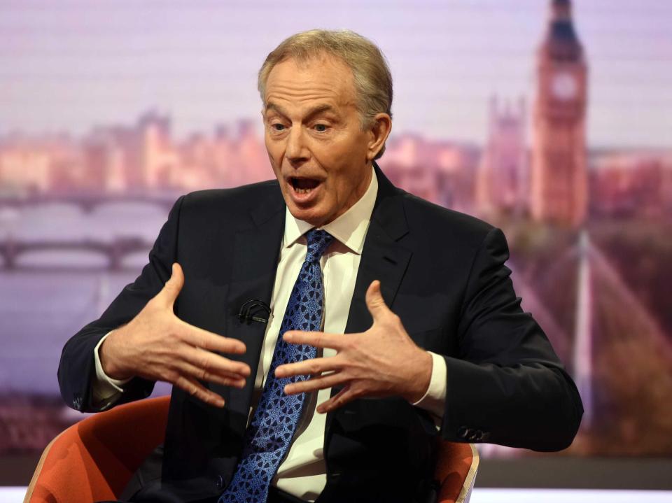  Tony Blair has said the election should 'cross party lines'