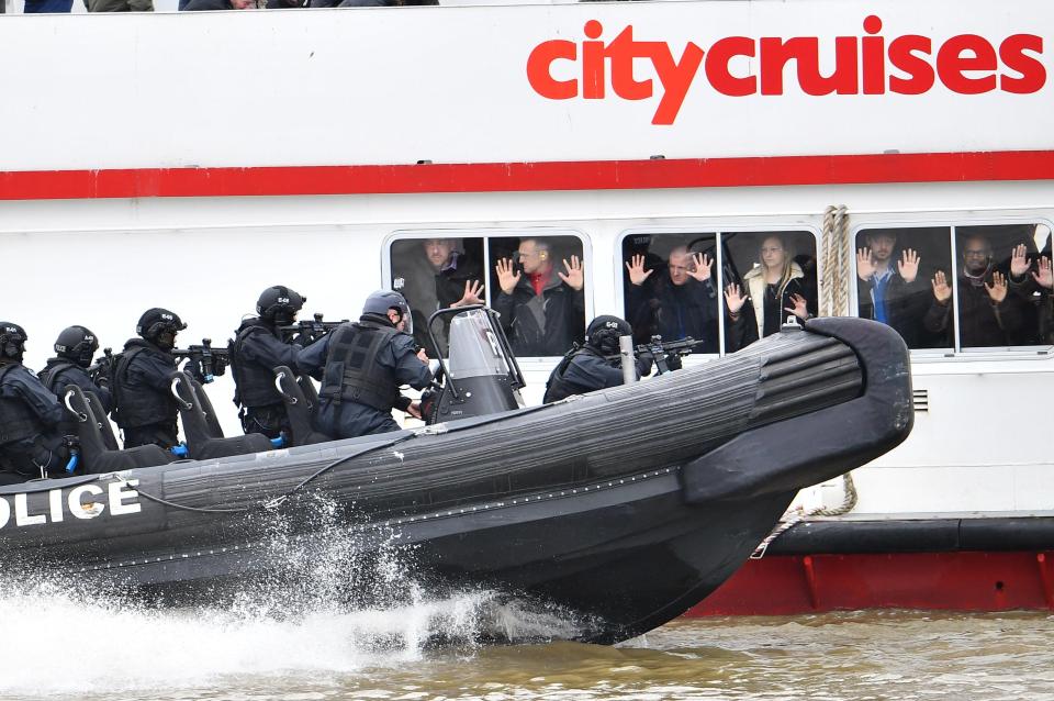  The London Ambulance Service, London Fire Brigade and the RNLI were also involved