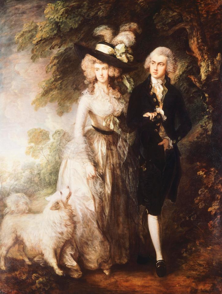  ‘The Morning Walk’, a 1785 painting by Thomas Gainsborough worth £10 million has been damaged