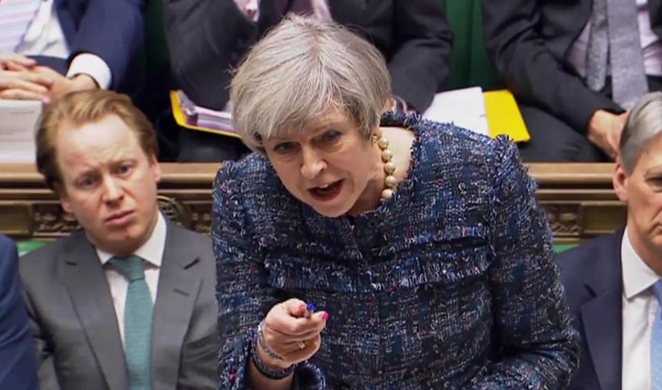  Theresa May at today's PMQs - before the attack on Parliament took place