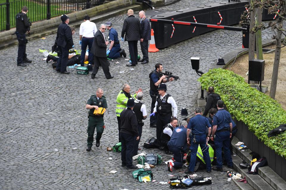  Khalid Masood mowed down pedestrians on Westminster Bridge before storming the gates at Parliament and stabbing a police officer to death during Wednesday's attack