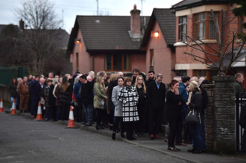  Mourners have been lining up to pay their respects at his home in Derry