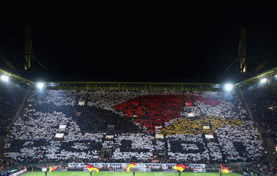 A number of pre-match tributes were paid to Lukas Podolski in Dortmund