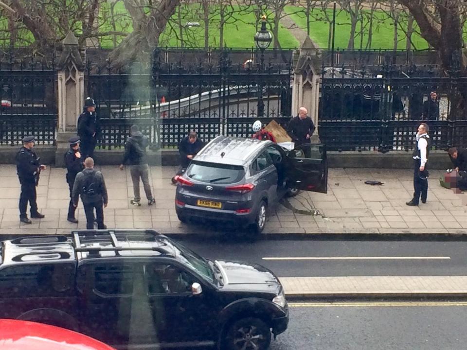  The vehicle - pictured here outside Parliament - was reportedly rented in Birmingham last week