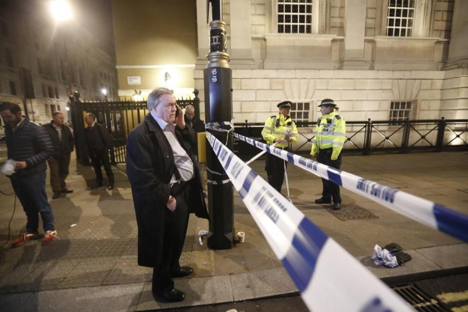  John Prescott pictured at the scene this evening