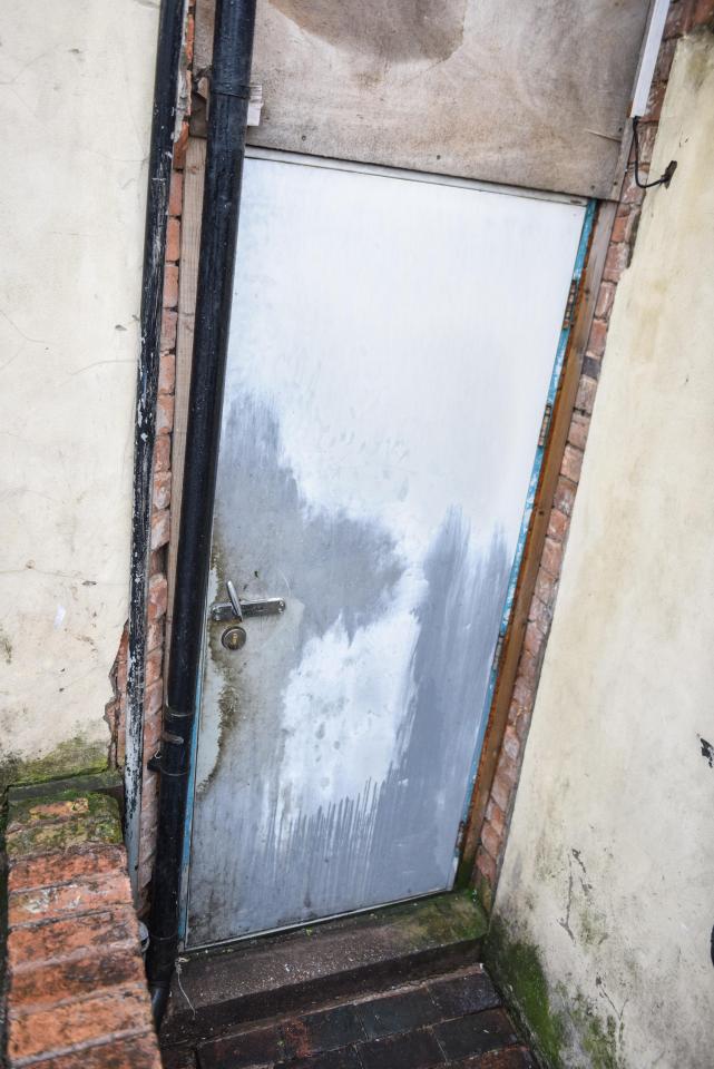  The rear door of the property on Hagley Road in Birmingham which was raided by cops