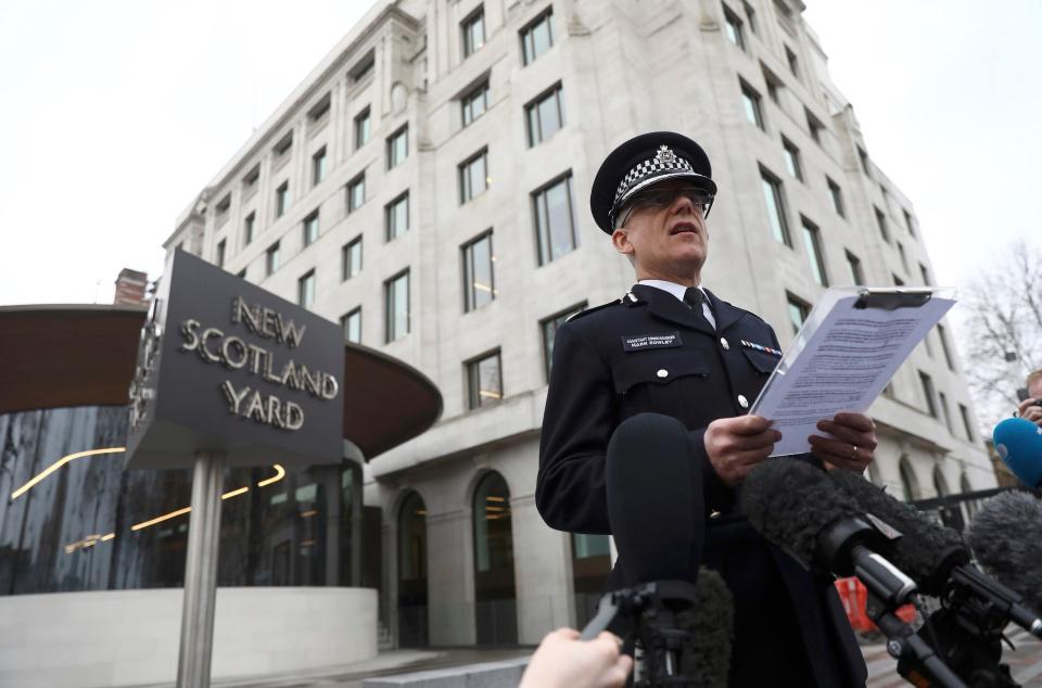  Mark Rowley, national lead for Counter Terrorism Policing and Met Acting Deputy Commissioner gives a press conference this morning