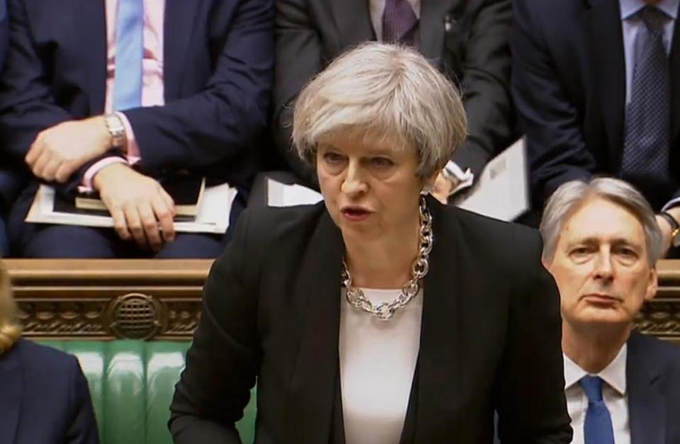  Prime Minister Theresa May speaking to MPs in the House of Commons in the aftermath of yesterday's terror attack