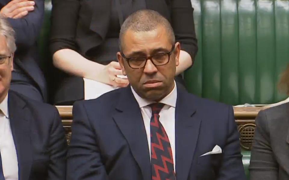  Conservative MP James Cleverly after paying an emotional tribute to his friend Pc Keith Palmer