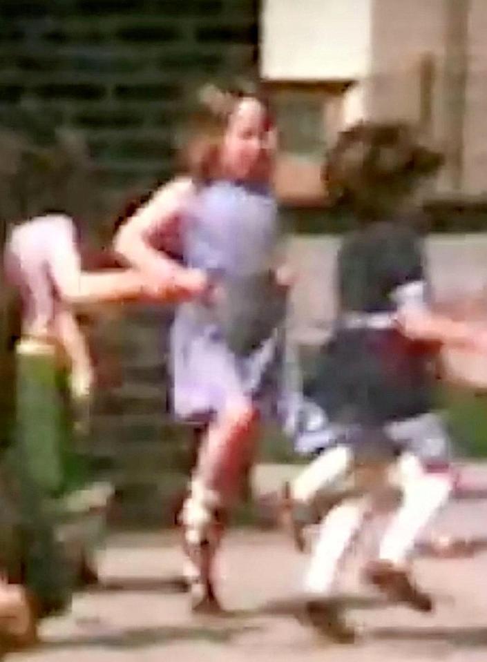  Kerry, 6, is shown playing happily with friends in playground footage unearthed 37 years after she died