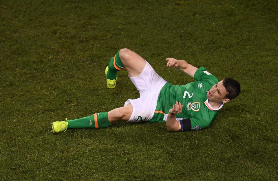  The Ireland captain‘s leg was clearly broken as soon as the challenge came in