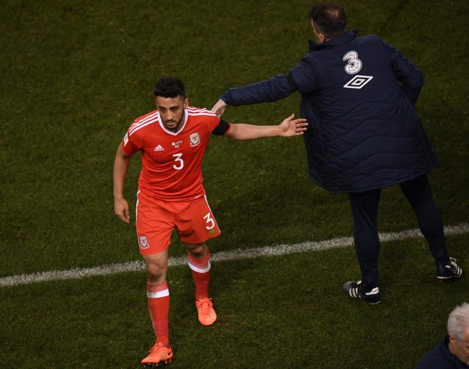  Neil Taylor faces a lengthy ban for the tackle that broke Seamus Coleman's leg