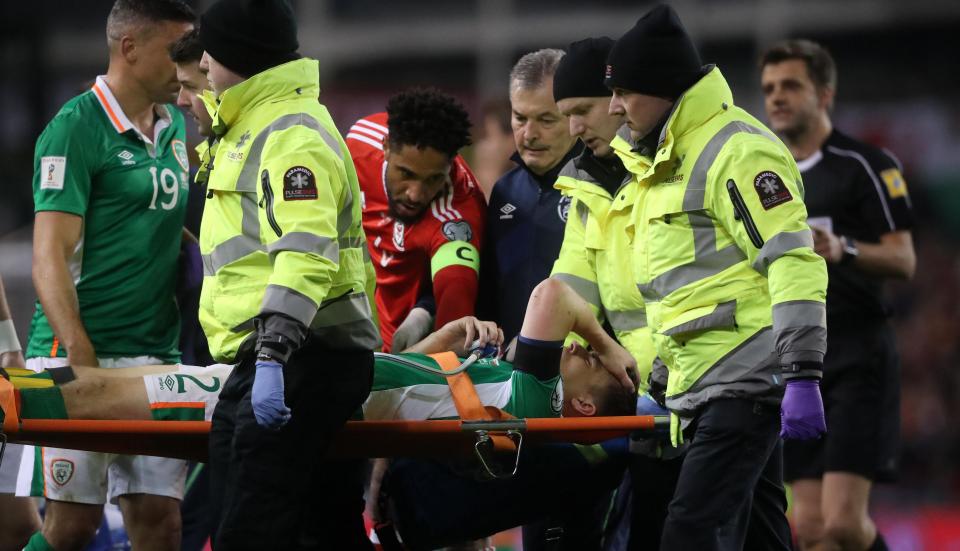  Seamus Coleman was taken to hospital and had surgery a day later