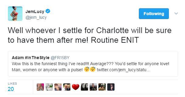  She also made reference to Charlotte dating her ex