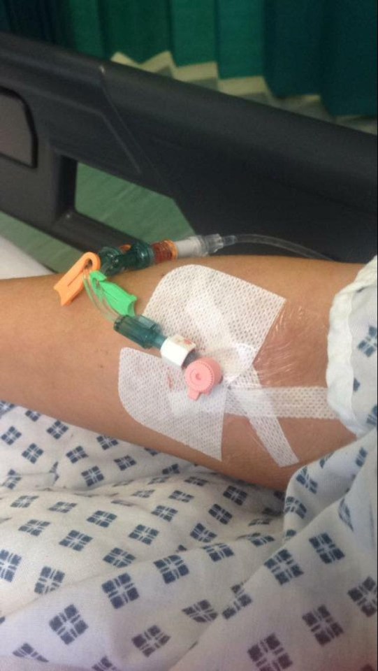 She was hospitalised for two weeks after she contracted septicaemia