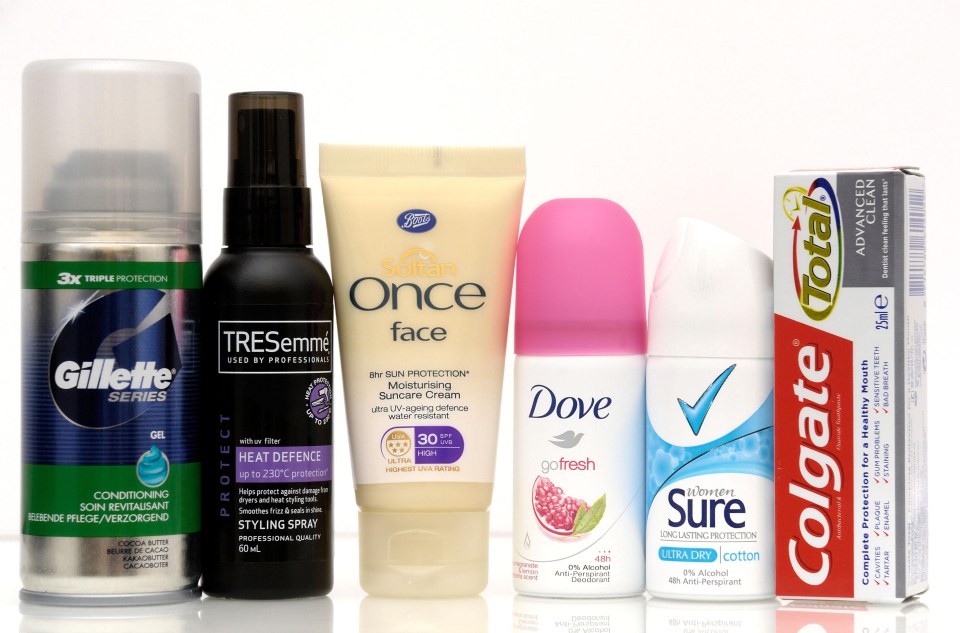 Many stores now sell shrunken versions of popular toiletry items