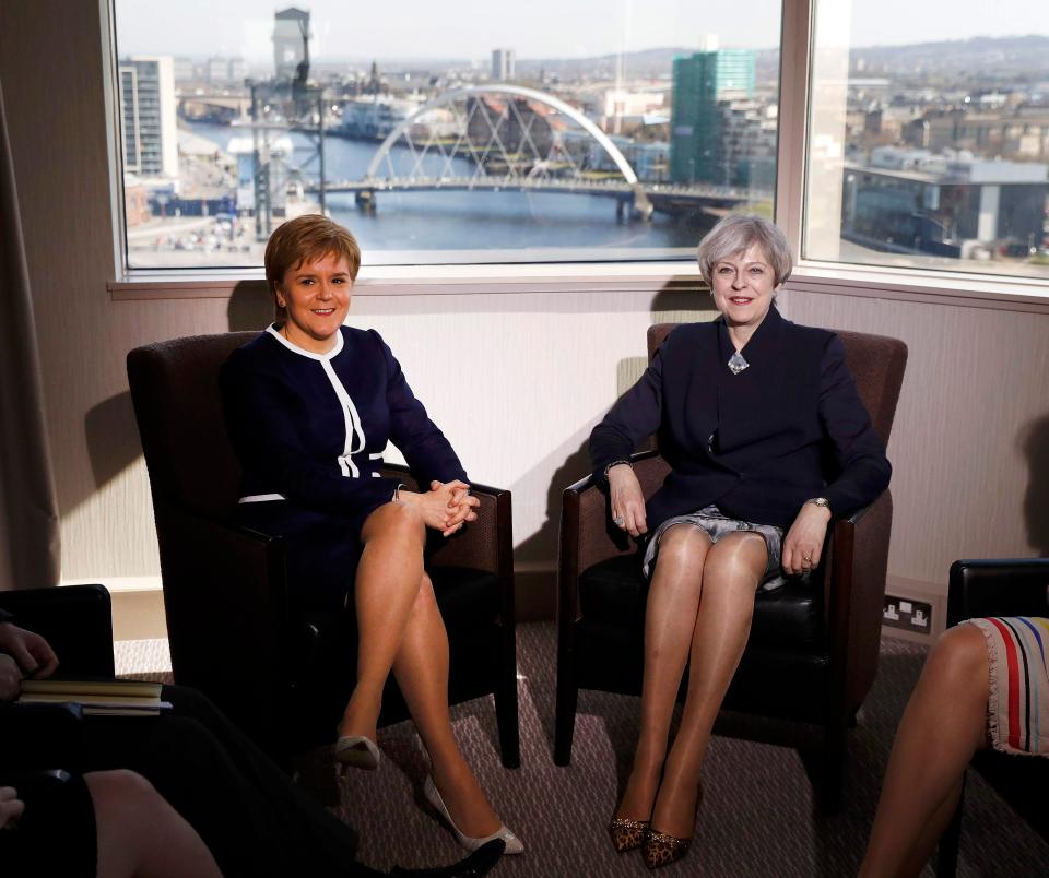  Theresa May made the announcement while she was in Glasgow for talks with Nicola Sturgeon