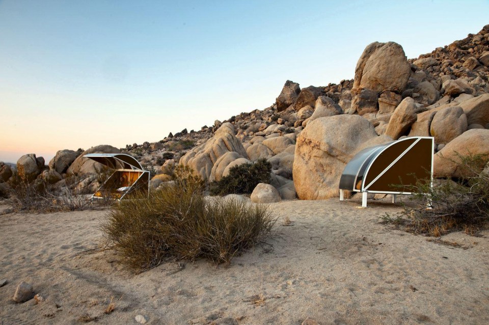 The Wagon Station Encampment occupies part of Andrea Zittel’s A-Z West compound near the Joshua Tree National Park