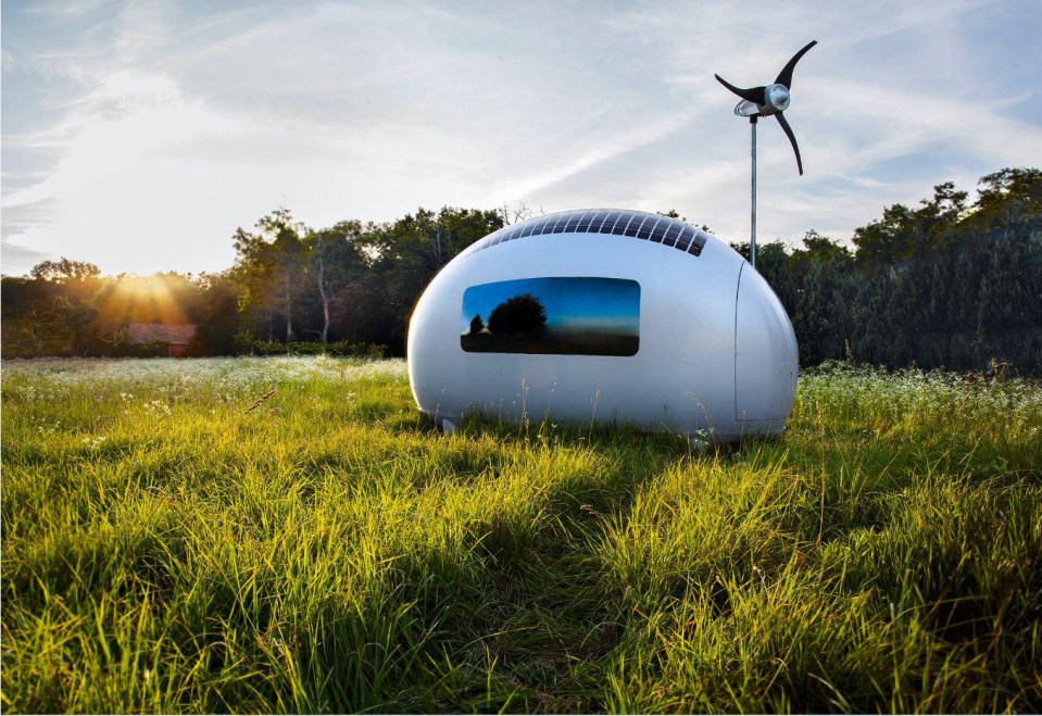 The Ecocapsule is designed to run off-grid and can accommodate two people