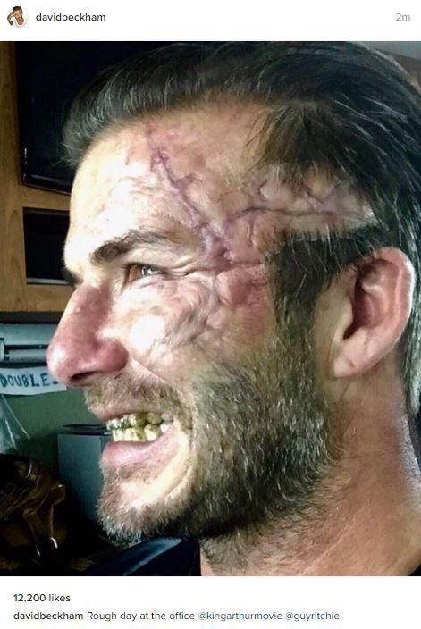  David Beckham is transformed for the cameo role