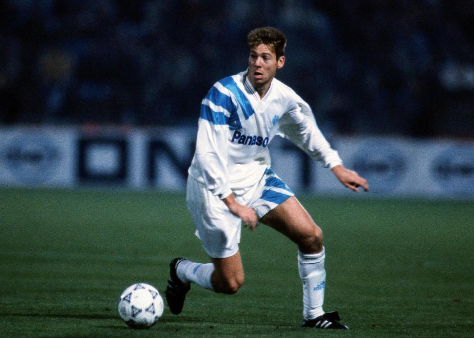  Chris Waddle helped Marseille to win the title three times during his time in France