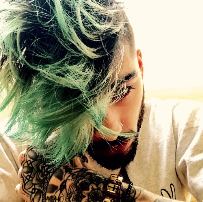  Zayn has had several dramatic hair dos - including green locks