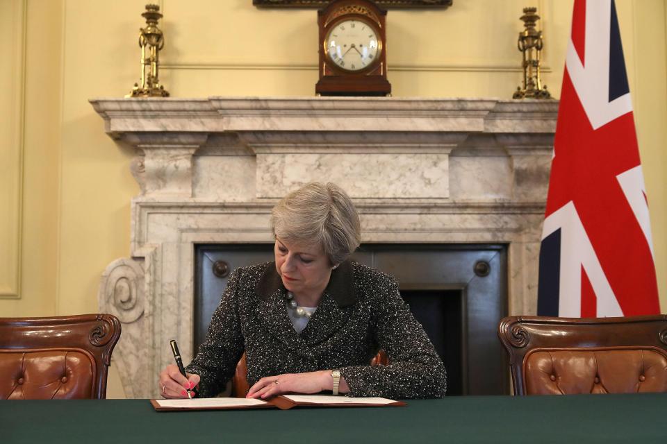  Theresa May's letter will be handed to Brussels and trigger Article 50 today