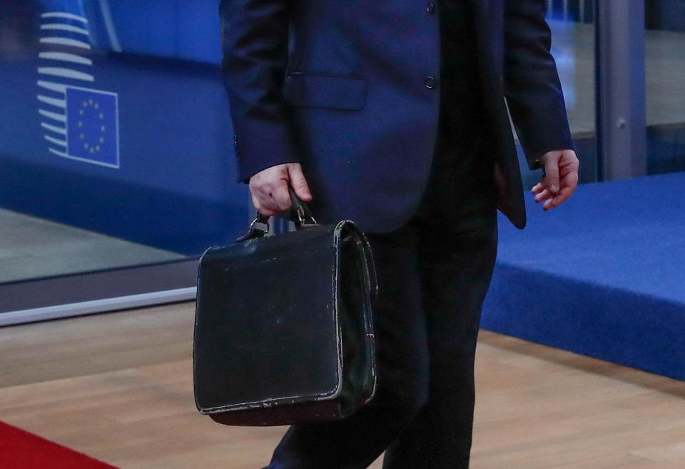  Sir Tim Barrow arrived with a briefcase containing the letter from Theresa May to the European Council