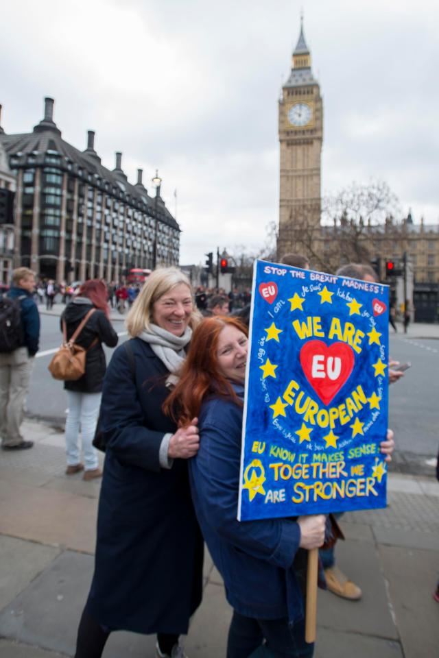  Other anti-Brexit demonstrators joined them