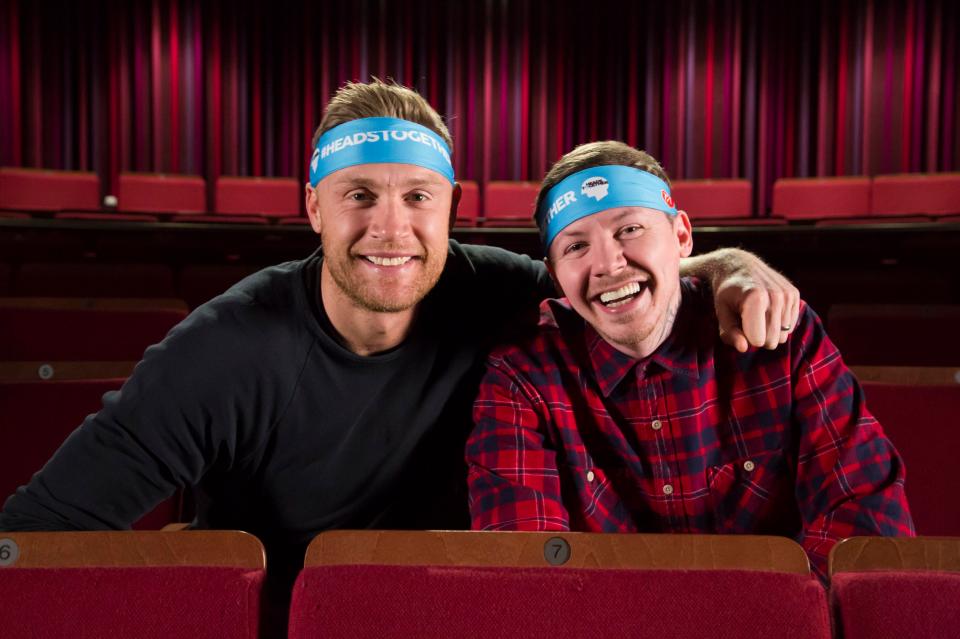  Freddie Flintoff (left) and Stephen Manderson who are among the stars talking about their mental health battles