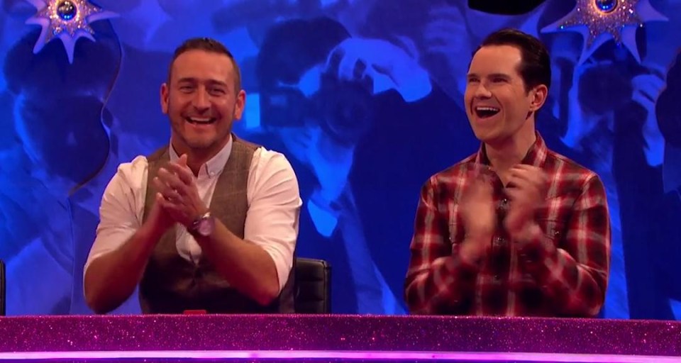 Guest Will Mellor and Jimmy Carr looked to be loving the game