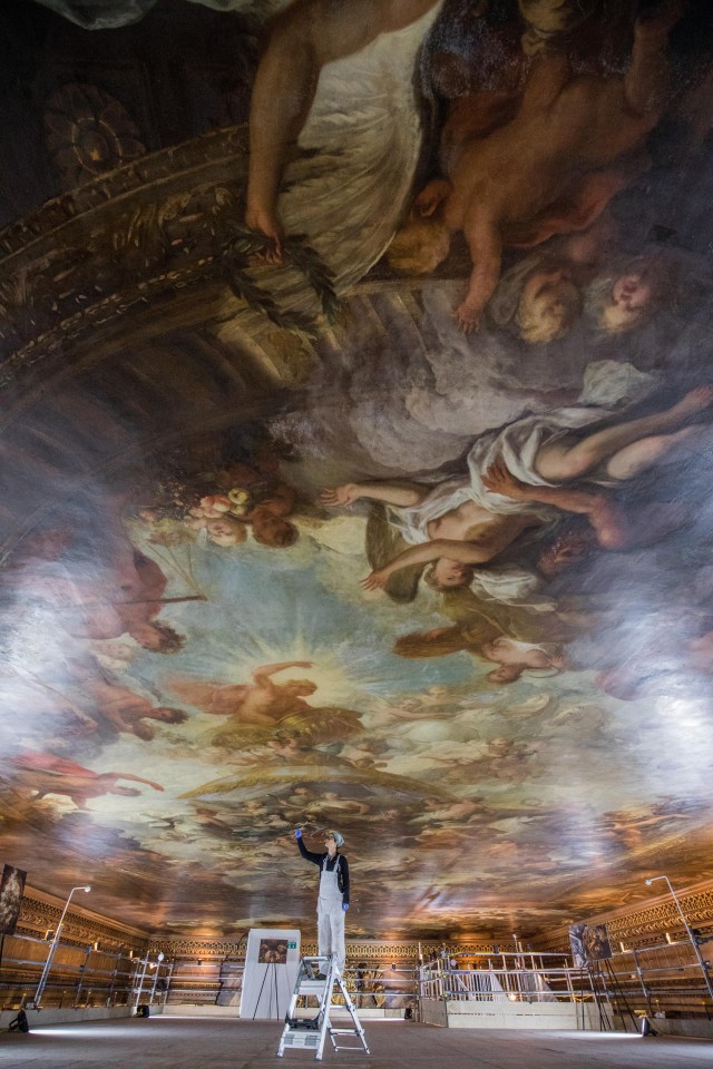 The Painted Hall was originally used by Navy veterans but, once completed, it was deemed too grand