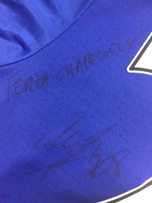 Another Chelsea man, Cesar Azpilicueta signed his shirt for auction too