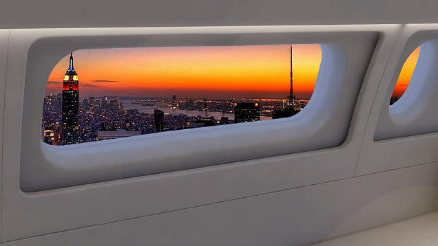 As of next year, Boeing Business Jets will begin to put their new Skyview Panoramic Window in planes