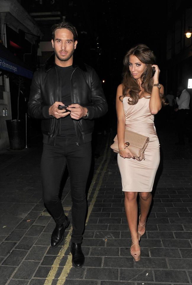  James Lock dressed all in black while girlfriend Yazmin looked chic in a knee-length dress