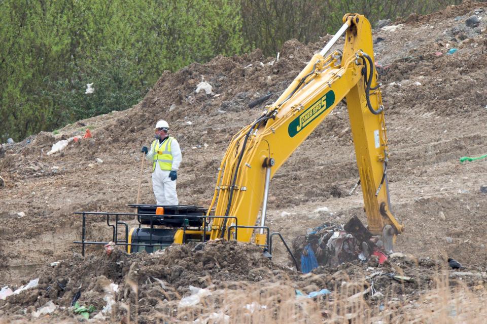  Officers have sifted through 1,000 tonnes of rubbish in just four weeks as the hunt for RAF airman Corrie continues