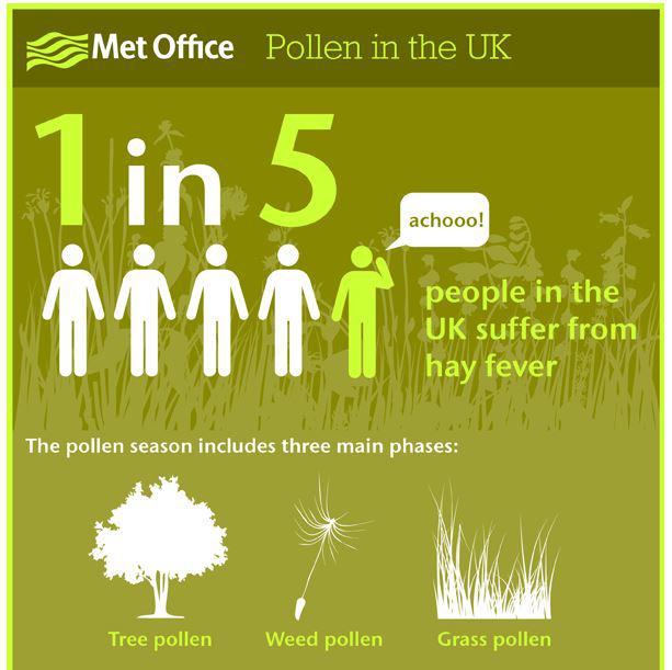 Around one in five people in the UK suffer from hayfever