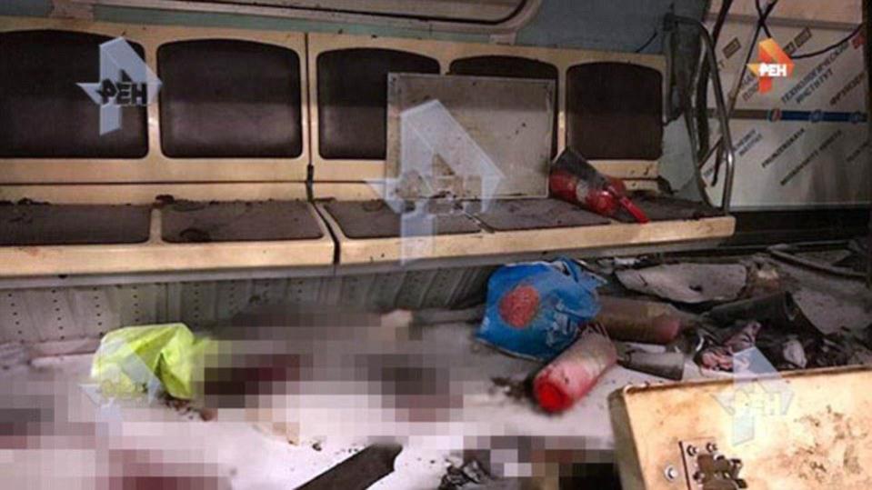  Horrific images from inside the carriage revealed the extent of the blast