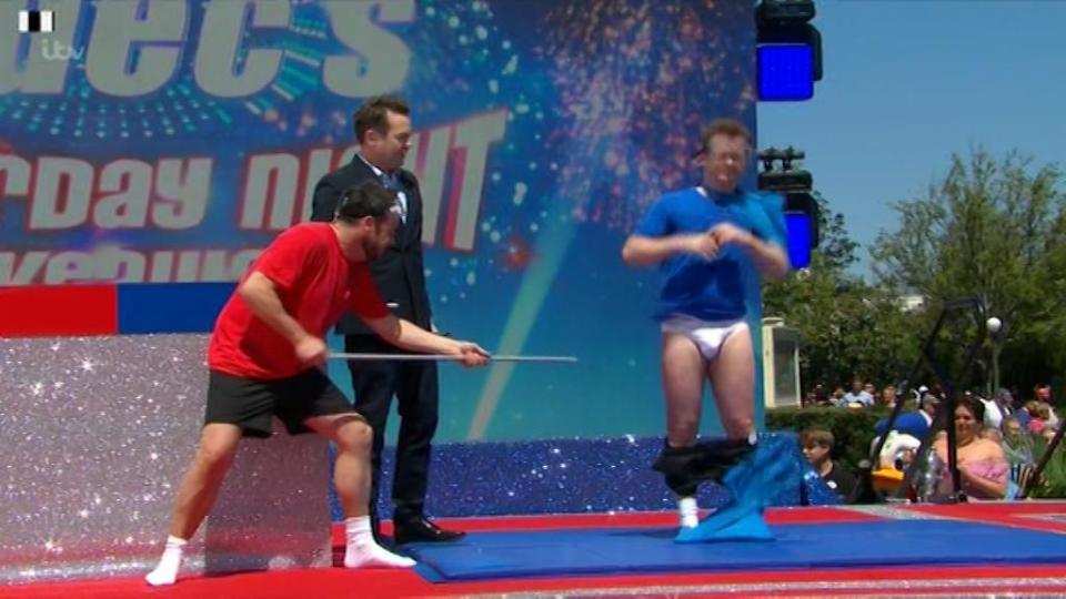  Dec Donnelly found himself flashing his underwear to the nation