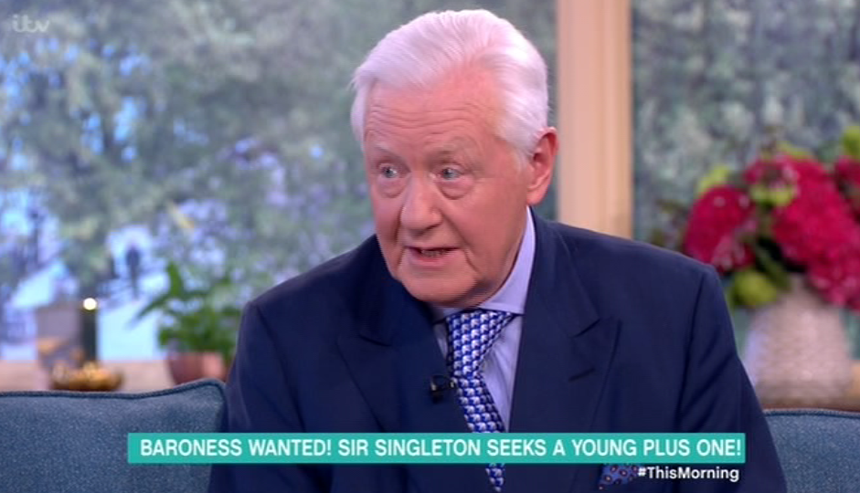  This Morning viewers shocked when Sir Benjamin Slade, 70, appealed for a younger wife