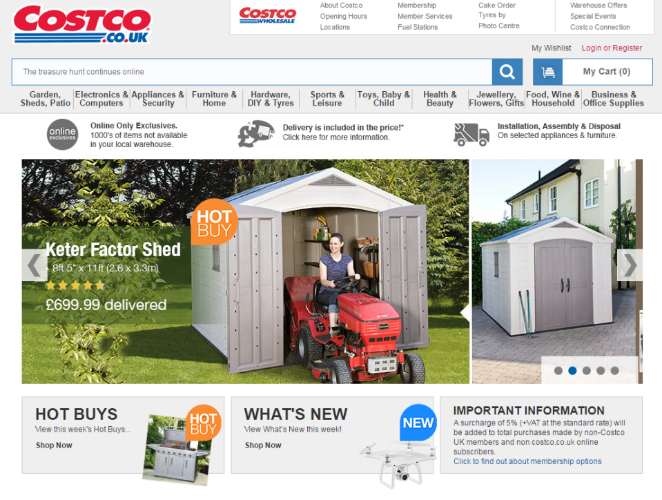  If you don’t fit the membership criteria, you can still shop at Costco, but only online