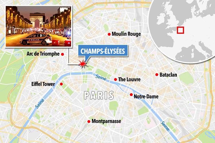  The shooting took place at the iconic Champs-Elysées boulevard in central Paris